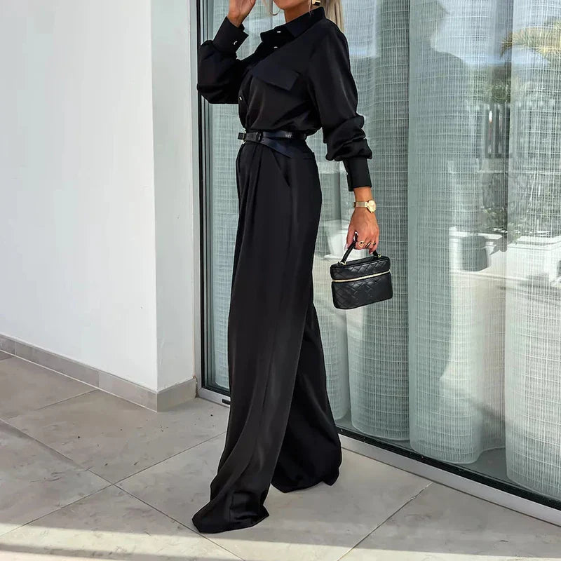 Danielle | Women’s Elegant Two-Piece Wide-Leg Set