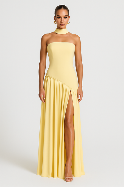 Savannah | Women’s Strapless Slit Maxi Dress